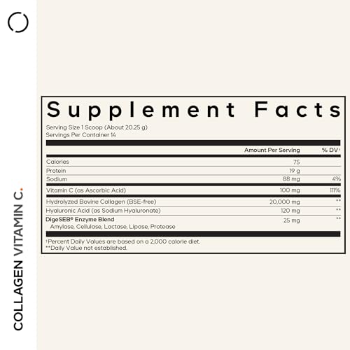Codeage Collagen Peptides + Vitamin C 9.98oz Unflavored — view 2