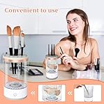 Multi-Functional Electric Makeup Brush Cleaner - Automatic, Energy Saving Makeup Brush Cleaner: Convenient and efficient Makeup Brush Cleaning Solution (white) - Image 2