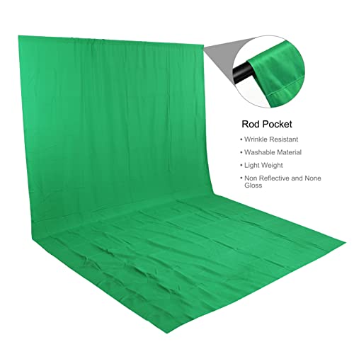 Green Screen Chromakey Hintergrundtuch, waschbar Fotografie Chromakey Verdickung Praktisches Polyester mit Clip für Foto… – Bild 4
