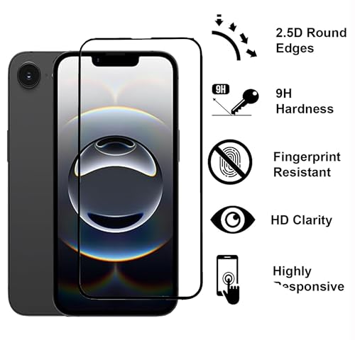 Image of FabeKee Tempered Glass Compatible for iPhone 16e | Front And Back Screen Guard With camera lens protector Edge To Edge Full Screen Coverage With Easy Installation Kit (3IN1)