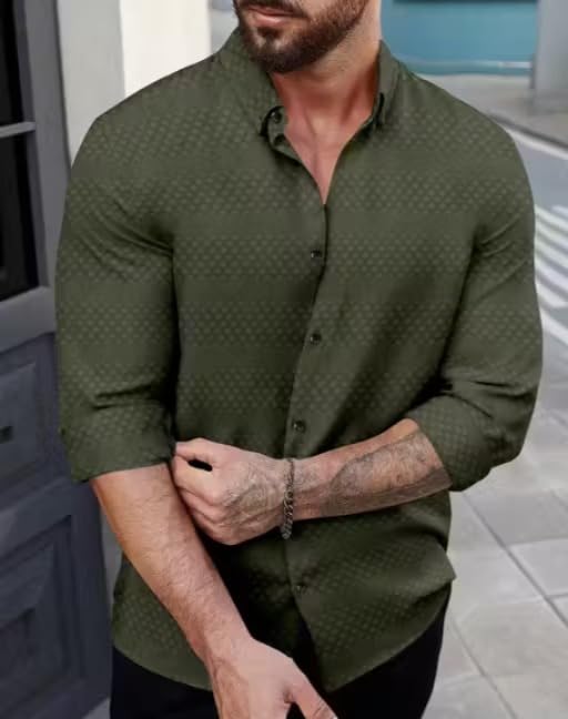 Men Solid Casual Collared Shirt Breathable Comfortable Regular Fit Modern Stylish Everyday Fashion Outfit 3 Men Solid Casual Collared Shirt Breathable Comfortable Regular Fit Modern Stylish Everyday Fashion Outfit - Image 3