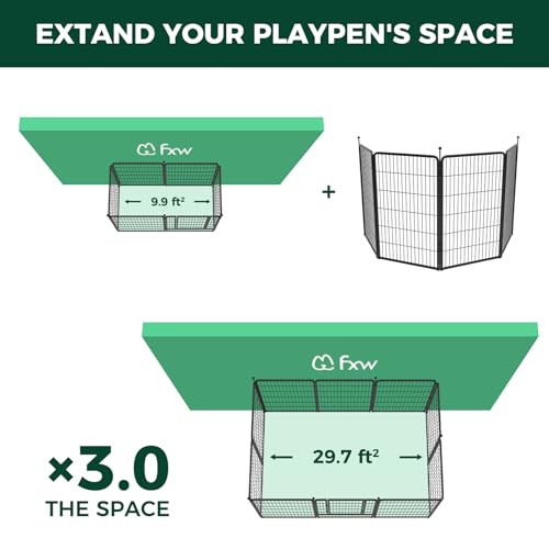Image of FXW Instant Dog Playpen, RV Camping, Outdoor & Yard, 45 inch H, 4 Panels