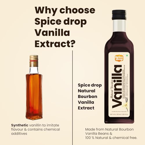 Image of Pure Madagascar Bourbon Vanilla Extract - Alcohol-Free, 50 ml - 100% Natural, Rich & Aromatic - Ideal for Baking, Desserts, Milkshakes & Ice Cream - Premium Alternative to Vanilla Essence