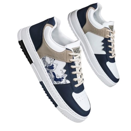 Men's Retro Fashion Low - top Casual Shoes - Niche Design for Spring & Autumn, Trendy Color - Matching, Lace - up for Outdoor, Campus & More