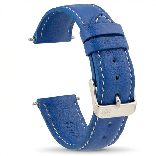 Bracelet montre cuir bleu 22mm Moreira, l'histoire d'un savoir-faire