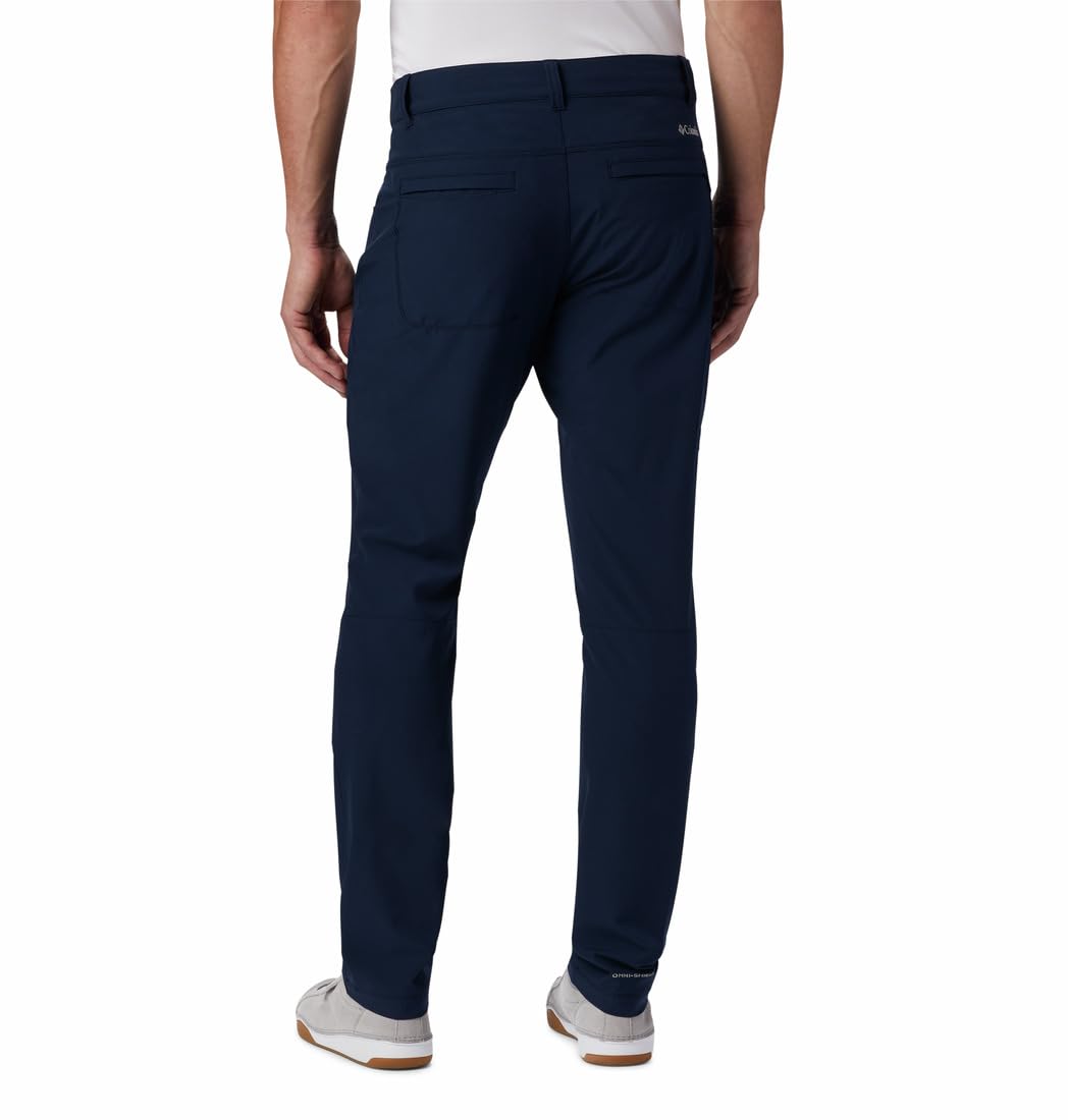 Columbia Men's Outdoor Elements Stretch Pants, Stain Repellent Collegiate Navy