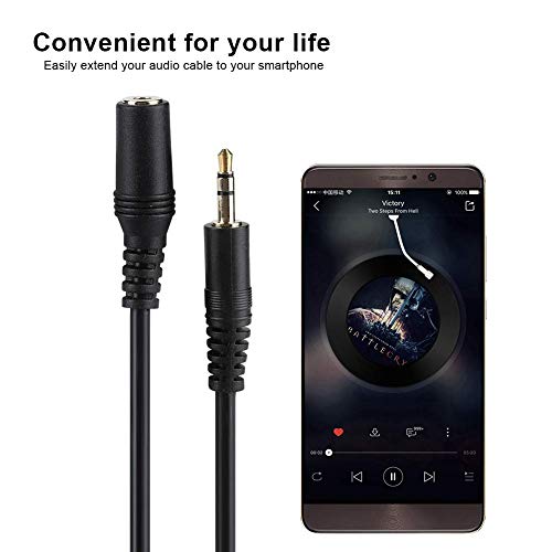 Cabo de áudio, 3,5 mm Macho para Fêmea Cabo de Extensão Óptico Jack Aux Cable para Smartphone Headph