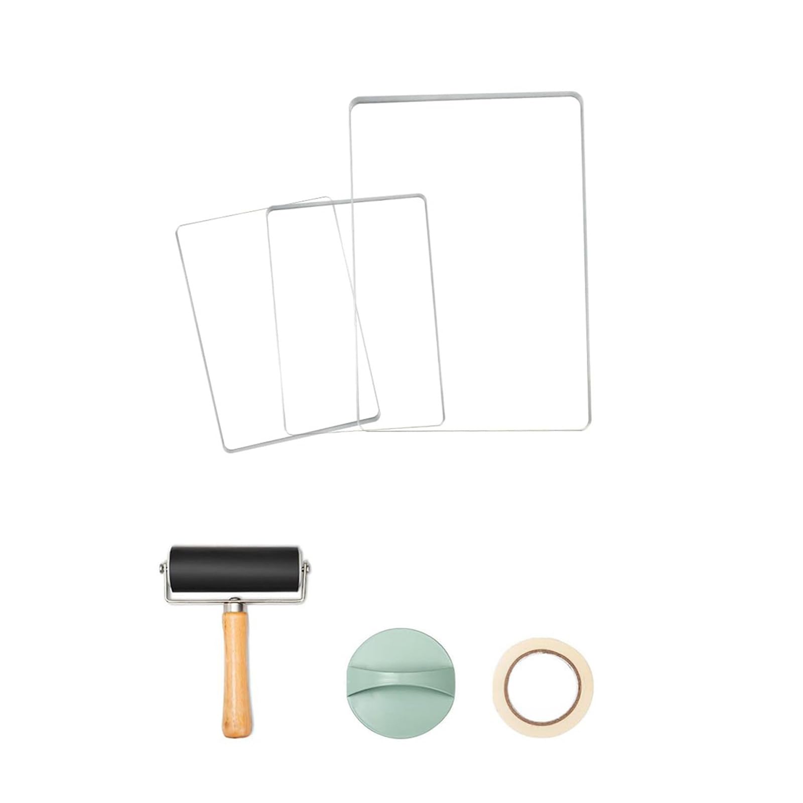 Hsioluted Plate with Roller Accessories for Easy Craft Projects and Art Designs Craft Equipment