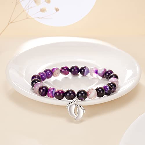 Gifts for Pregnant Women - New Mom Gifts for Women, Natural Stone Bracelets-First Time Mom Gift, Mom to Be Gifts, Expecting Mother Gifts for Christmas, Jewelry for Wife Daughter Friends Sister - Image 4