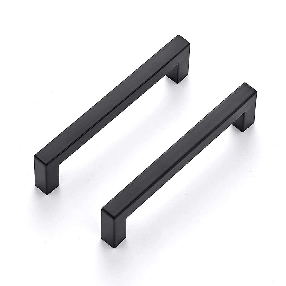 Lontan Black 20 Pack Drawer Handles - 160Mm Hole Centers Cupboard Handles For Kitchen