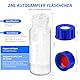 2ml Autosampler-FläSchchen, 9-425 HPLC-FläSchchen, 2ml Klar GlasfläSchchen Mit Schraubkappen, Rotes PTFE und WeißEs Silikon-Septen, 100 StüCk PTFE-FläSchchen