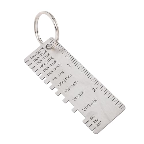 Medidores de Grosor de Lámina Metálica de Acero Inoxidable para Inspección de Soldadura, Regla de Medición de Costura de Soldadura 2PCS con Bolsa de Almacenamiento miniatura 4