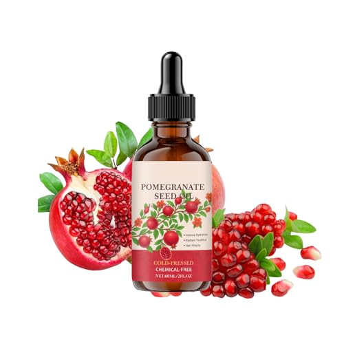 Granatapfelkernöl - 100% Kaltgepresste pomegranate seed oil für die Haut - Reines Gesichtsöl für Trockene Haut Kopfhaut Pflege gegen Falten mit Glyzerin - Hair Oil für Gua Sha Massage