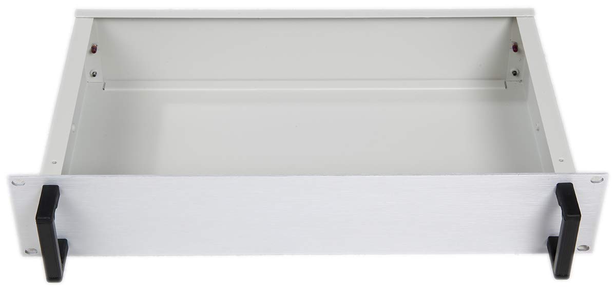 RS PRO RA 19 Zoll Rack-Montage-Gehäuse 2 U Belüftet Grau, B: 483 mm x T: 250 mm x H: 88 mm