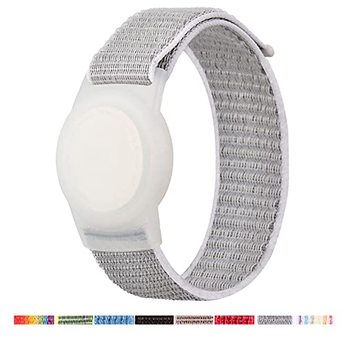 Image of Bracelet for AirTag Kids,Protective Cover for Air Tag with Nylon Wristband | Adjustable for Air Tag Bracelet,Anti Lost GPS Trackers Case Elastic Watch Band for Toddlers Girls Boys Elders