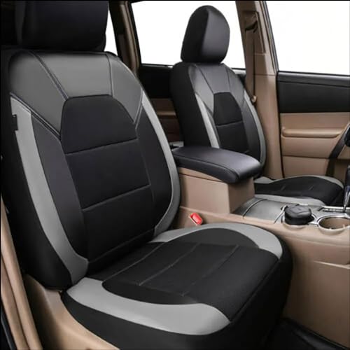 Car Seat Covers Full Set for Nissan LEAF ZE1 2017-2023, Leather Automotive Sets Protector Front and Rear Waterproof Interior Accessories,B/BLACK-GRAY - Image 5