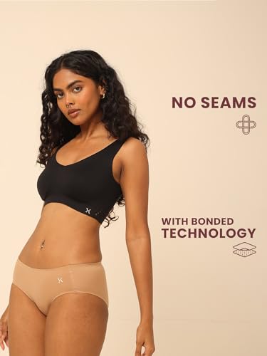 Image of Krvvy Ultrasoft Bralette | Wireless and Seamless Everyday Bra for Women | Full Coverage Slip-On Bralette with Removable Pads | Lightweight Comfort Fit