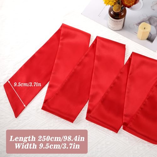 Molain Wedding Satin Sash Belt Women Dress Sash Bridal Belt Waist Belts for Party Special Occasion 3.7'' Wide Double Side3
