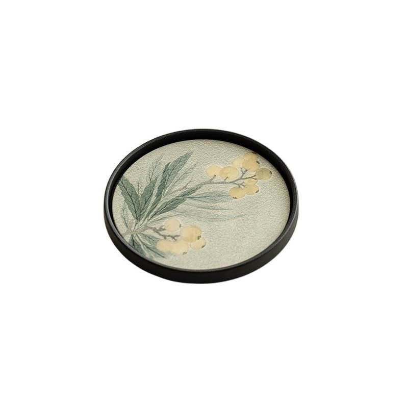 CKKNILV Tea Set Tea Tray Ceramic Tea Tray Small Tea Holder, Home Office Coffee Table Kung Fu Tea Set Accessories Tea Tray Chinese Tea Set (A)