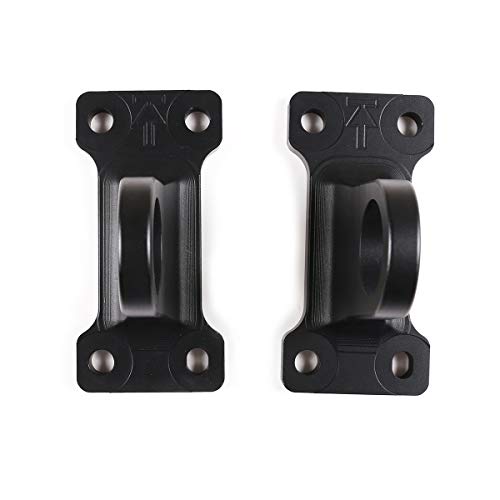 Aluminum Alloy Iron Rear Bumper Tow Hook Rescue Accessories 2Pcs For Land Rover Defender 110 2020-2022 (Black) #TOP6