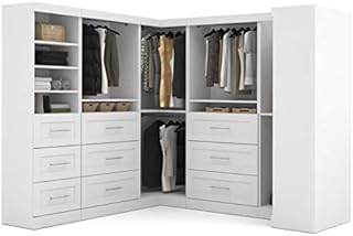 Bestar Pur Walk-in Closet Organizer Set in White, 161W