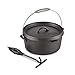 Produktbild Klarstein Hotrod 85 - Dutch Oven, Gusstopf, BBQ-Topf, Volumen: 9 qt / 8,5 Liter, Kochen, Braten oder Backen, im offenen Feuer, auf dem Rost oder am Schwenkgrill, eingebrannt, schwarz