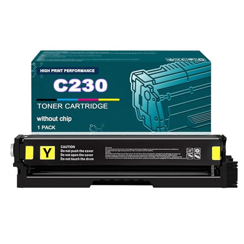 Image of C230 C235 Toner Replacement For Xerox 006R04383 006R04384 006R04385 006R04386 Ink Cartridge(No Chip) , Standard Capacity For Xerox C235 C230 Color Printer,Yellow-1Set