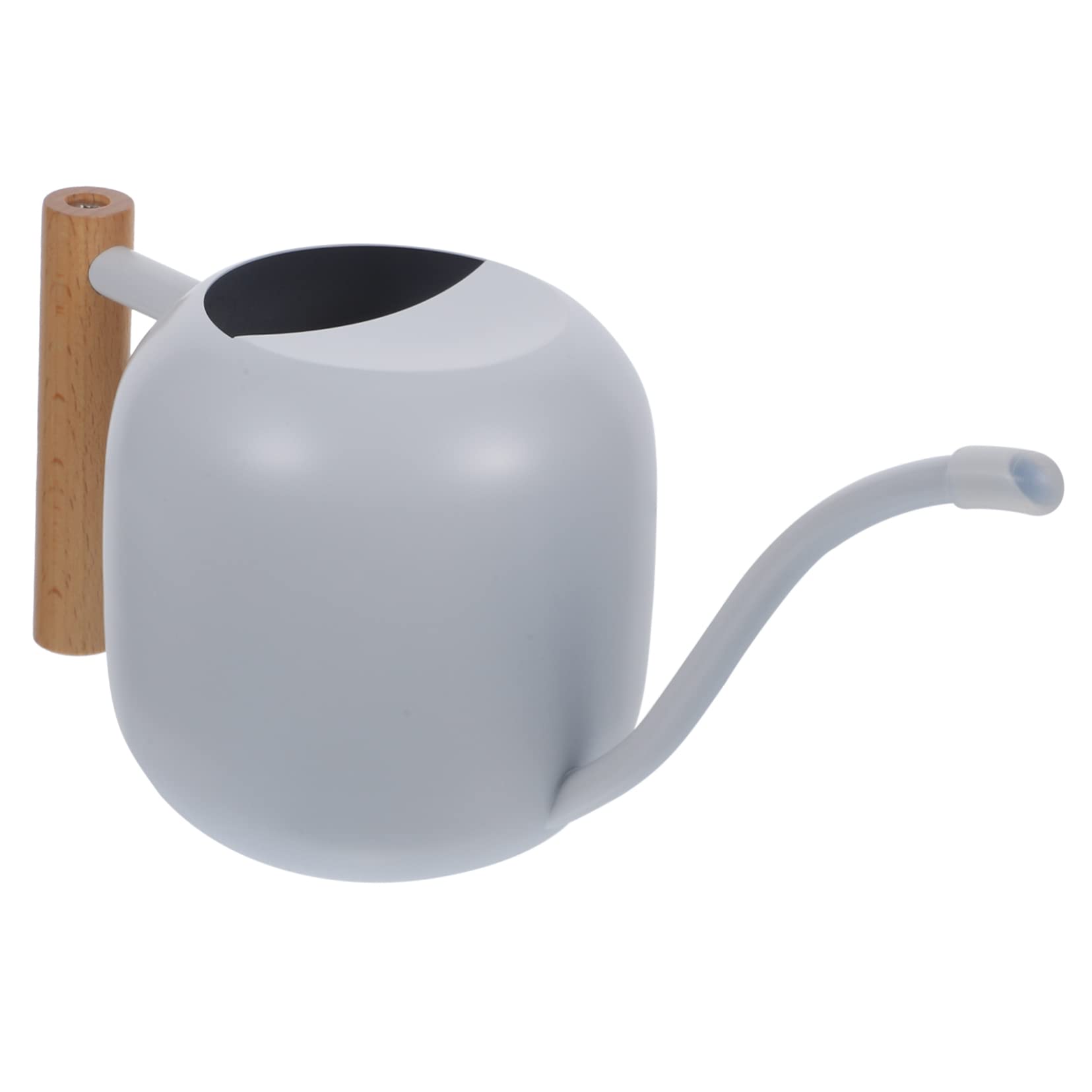 HANABASS Arrosoir à Long Bec 1,2 L Poignée en Bois en Acier Inoxydable pour Plantes D’intérieur et Fleurs, Usage Maison et Jardin