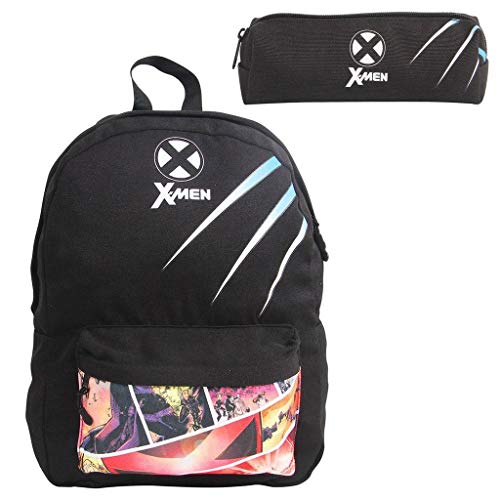 Mochila de Costas X Men Dermiwil Preta e Estojo
