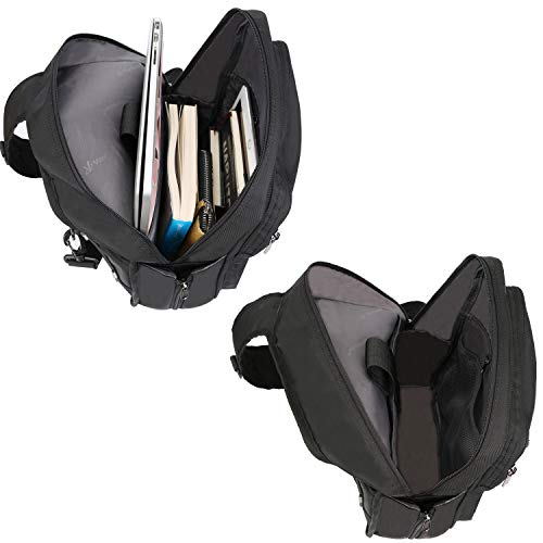 Vanlison Waterproof Shoulder Backpack Sling Bags Chest Crossbody Bags Pack Rucksack Travel Bag Anti Theft Bag Navy