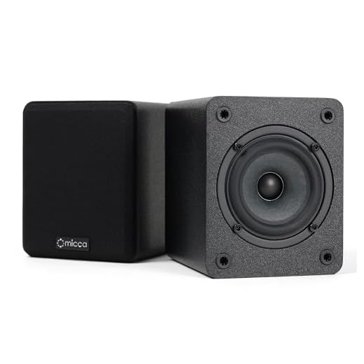 Micca COVO-S Compact 2-Way Passive Bookshelf Speakers for Desktop Stereo or Home Theater Surround Sound, 3-Inch Woofer with Concentric Tweeter, Wall Mountable, Pair, Black