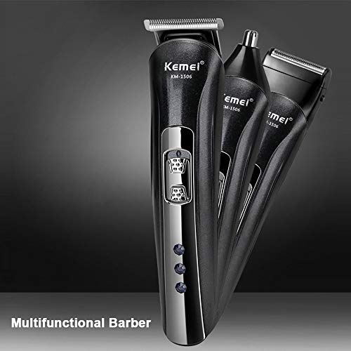 Springway Máquina de cortar cabelo elétrica 3 em 1 Barbeador de barba Nariz Aparador de pelos do nar