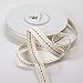 CT CRAFT LLC Ivory Cotton Black Stitched Ribbon 3/8