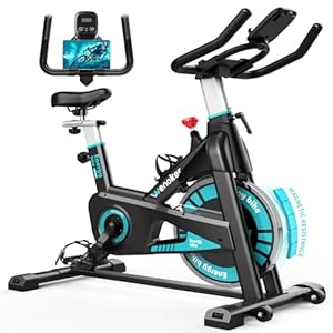 [2025 Aktualisierte] Wenoker Heimtrainer Fahrrad mit Magnetischem Widerstand, Indoor Spinning Bike Kardio Training Fitnessbikes Hometrainer Fahrrad, Bis 160KG