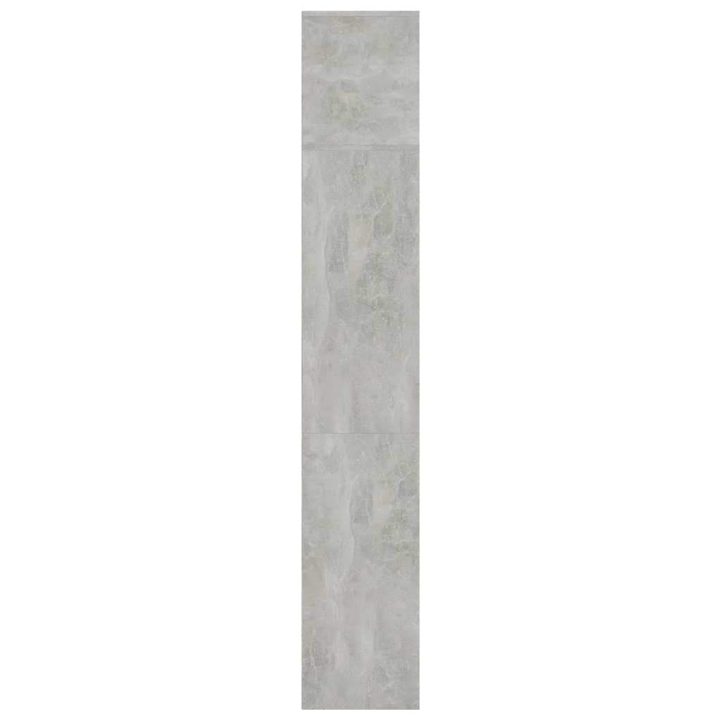 Lot de 3 meubles TV bas et bibliothèque Gris béton 180 x 30 x 180