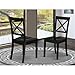 East West Furniture BOC-BLK-W Boston Dining Room Chairs - Cross Back Solid Wood Seat Chairs, Set of 2, Black
