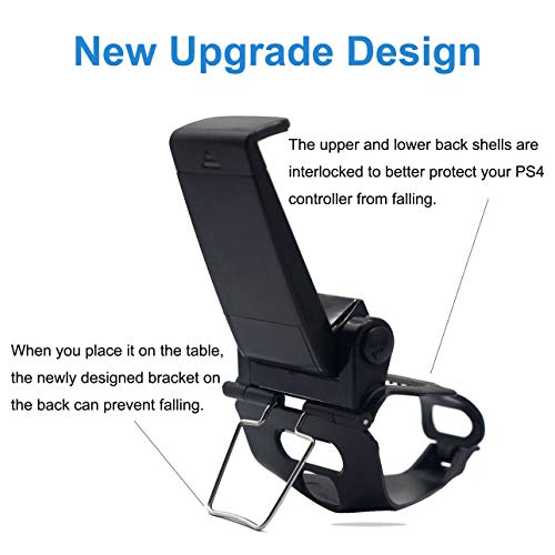 Brhe Phone Clip For Ps4 Controller Mobile Gaming Mount Bracket Holder Adjustable Stand Clamp Compatible With Iphone/Ios, Android, For Playstation4 Remote Play #TOP3