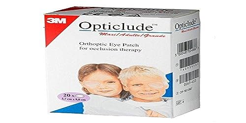 Opticlude 1539 Orthoptic Boy's and Girl's Junior Eye Patches Coloured - Maxi Size, Pack of 20