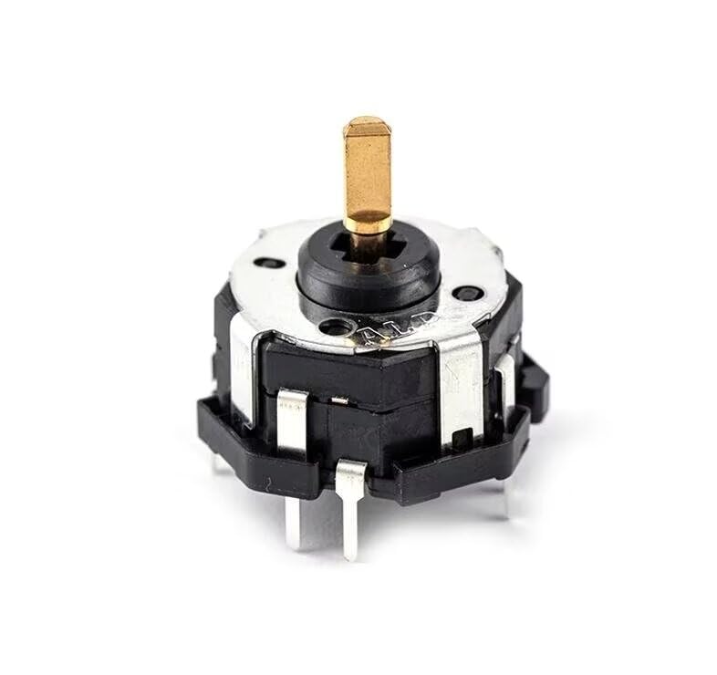 Jyving 1pcs RKJXT1F42001 4-Way Switch Car Navigation Encoder Key Rocker Push Switch Encoder, Height: about 1.9cm, Black