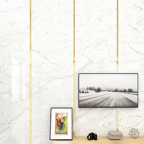 ByteRunning Paneles de Pared con diseño de mármol,Azulejos Adhesivos Cocina Baño Marmol,Panel PVC marmol,Azulejos del Techo,Fácil de Limpiar,Impermeables,para Panel Decorativo Pared y Techos Paneles