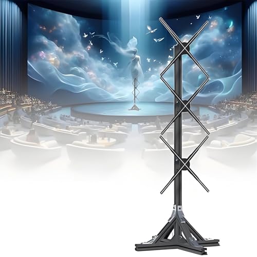 LQQYJSM Ventilador Holográfico 3D 152 Cm para Árbol Navidad, 3 Ventiladores 56Cm con Bluetooth, Aplicación Y Control Remoto, Ventilador Led Giratorio para Tiendas Pantalla Holográfica Interactiva