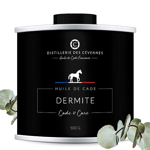 Distillerie des Cévennes - Huile de Cade pour Chevaux - Soin de la Dermite - 500g - La Seule Huile 100% Fabriquée et Distillée en France