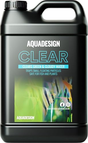 Aqua Design CLEAR 5000ml Aquarium Water Clarifier - Leaves Water Crystal Clear - Green & Cloudy Water Treatment - Treats 25,000L