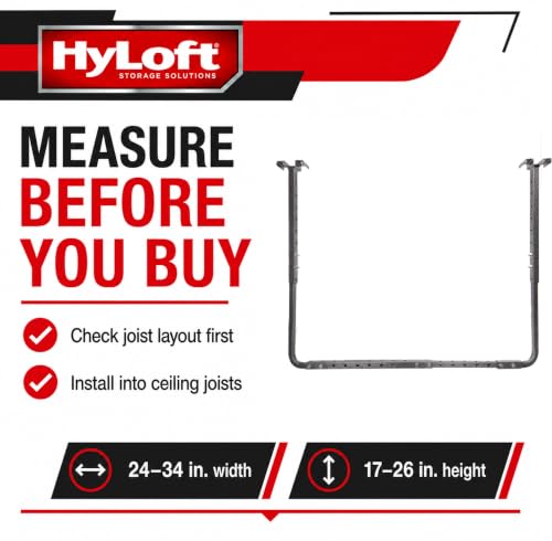 Miniatura 12 de Hyloft 80844-10 Hammertone-Kit De Almacenamiento Para Techo, Pack De 2
