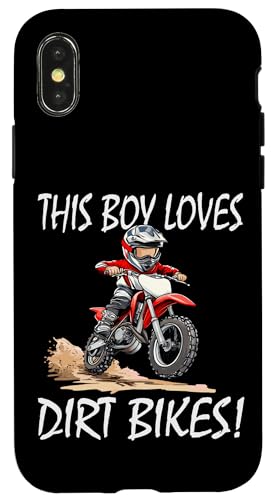 Ce garçon aime les motos tout-terrain, les motos tout-terrain pour enfants Coque pour iPhone X/XS
