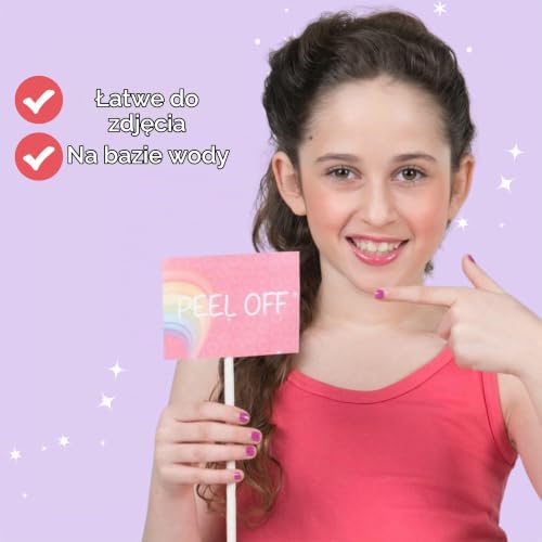 Miss Nella Cutie Pie hipoalergiczny balsam do ust specjalnie dla dzieci + usuwalny lakier do paznokci Miss Nella Blueberry Smootie, specjalnie dla dzieci