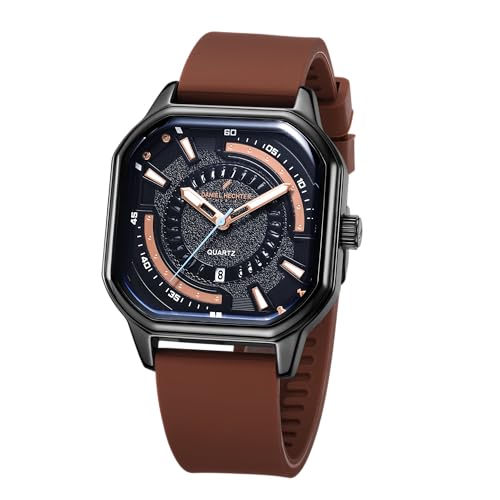 Image of Daniel Hechter Paris Rivoli Collection Modern Analog Watch for Men with Octagon Dial and Silicon Band-DHM1003