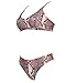 MOOSKINI Womens Padded Two Piece Bikini Set Printed Leaf Swimsuit Cheeky Bathing Suit
