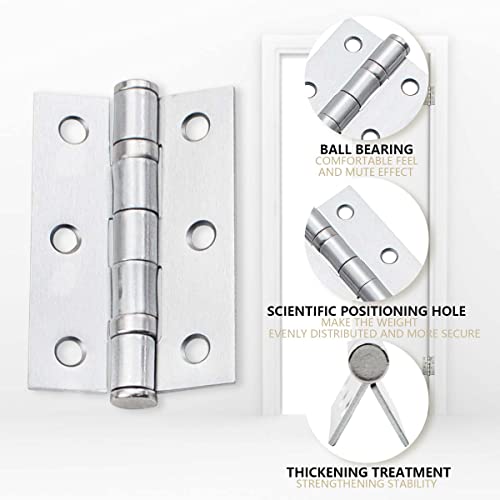 Bwintech 3 works 75 x 50 x 2.0mm(3 inch) Satin Chrome Brushed Hinge for Fire Door Steel Fire Rated Internal Door Hinges - Image 3