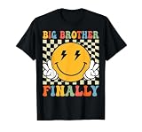 Big Brother Finally Big Brother Announcement for Boys T-Shirt, Men, Black, 3X-Large